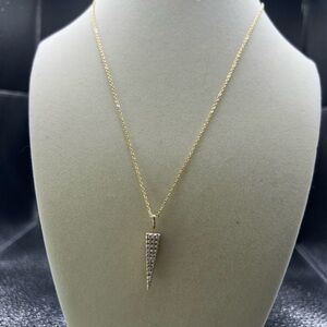 Melinda Maria Gold Necklace with Silver Pendant